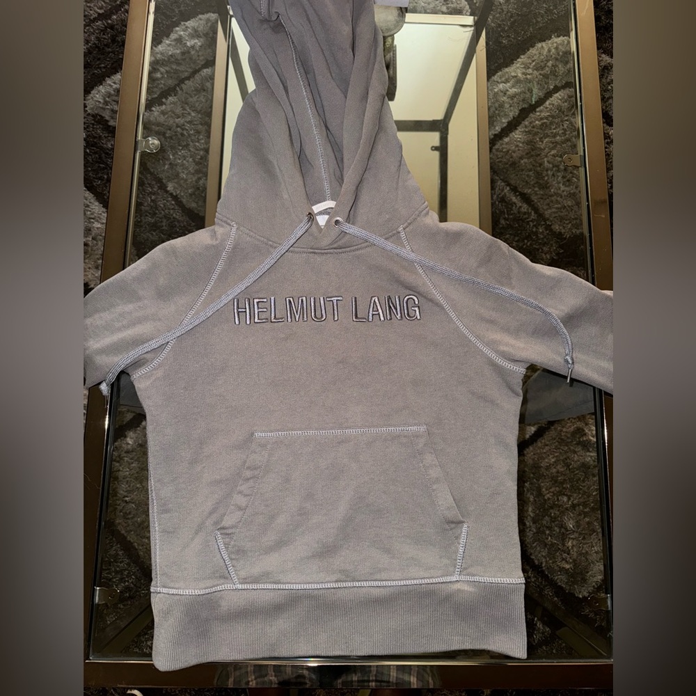 Helmut Lang gray hoodie.